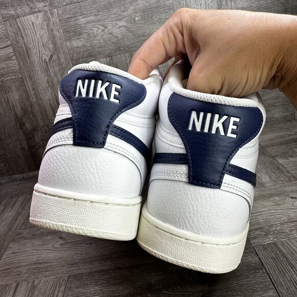 Nike Court Vision Mid Women's size 11 White Blue Hightop Shoes CD5436-109 - Picture 7 of 8